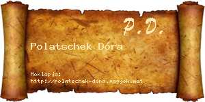 Polatschek Dóra névjegykártya