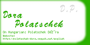 dora polatschek business card